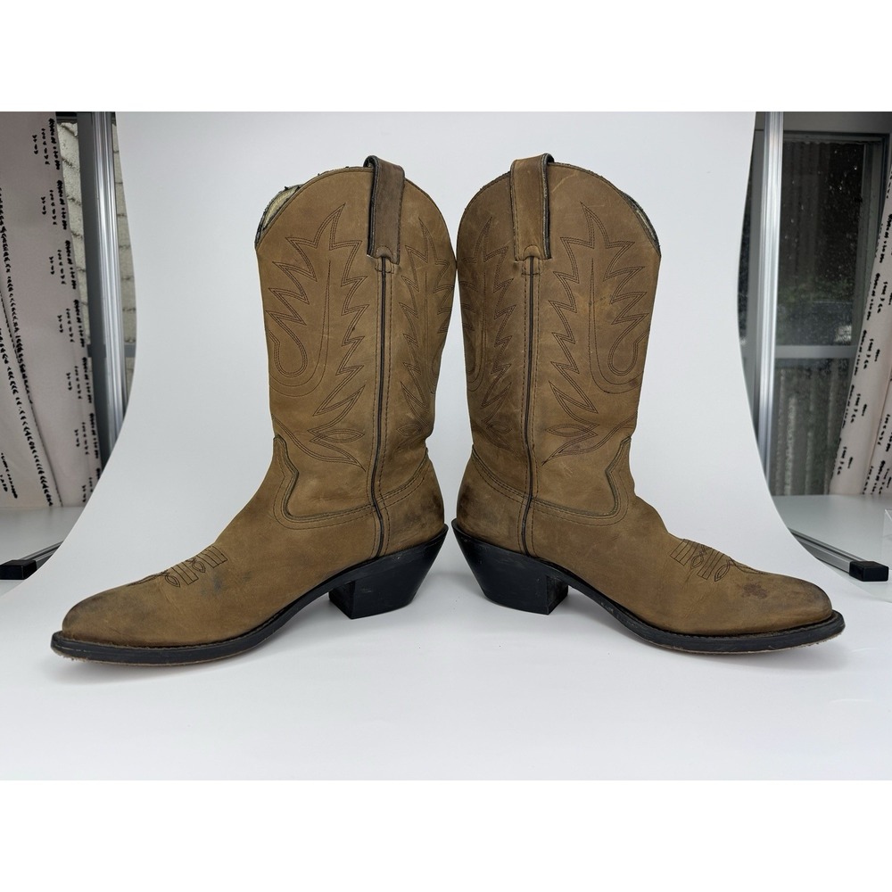 Durango Women's Western Brown Leather Cowboy Boots 7.5 Riding Ranch Rodeo - Picture 5 of 15